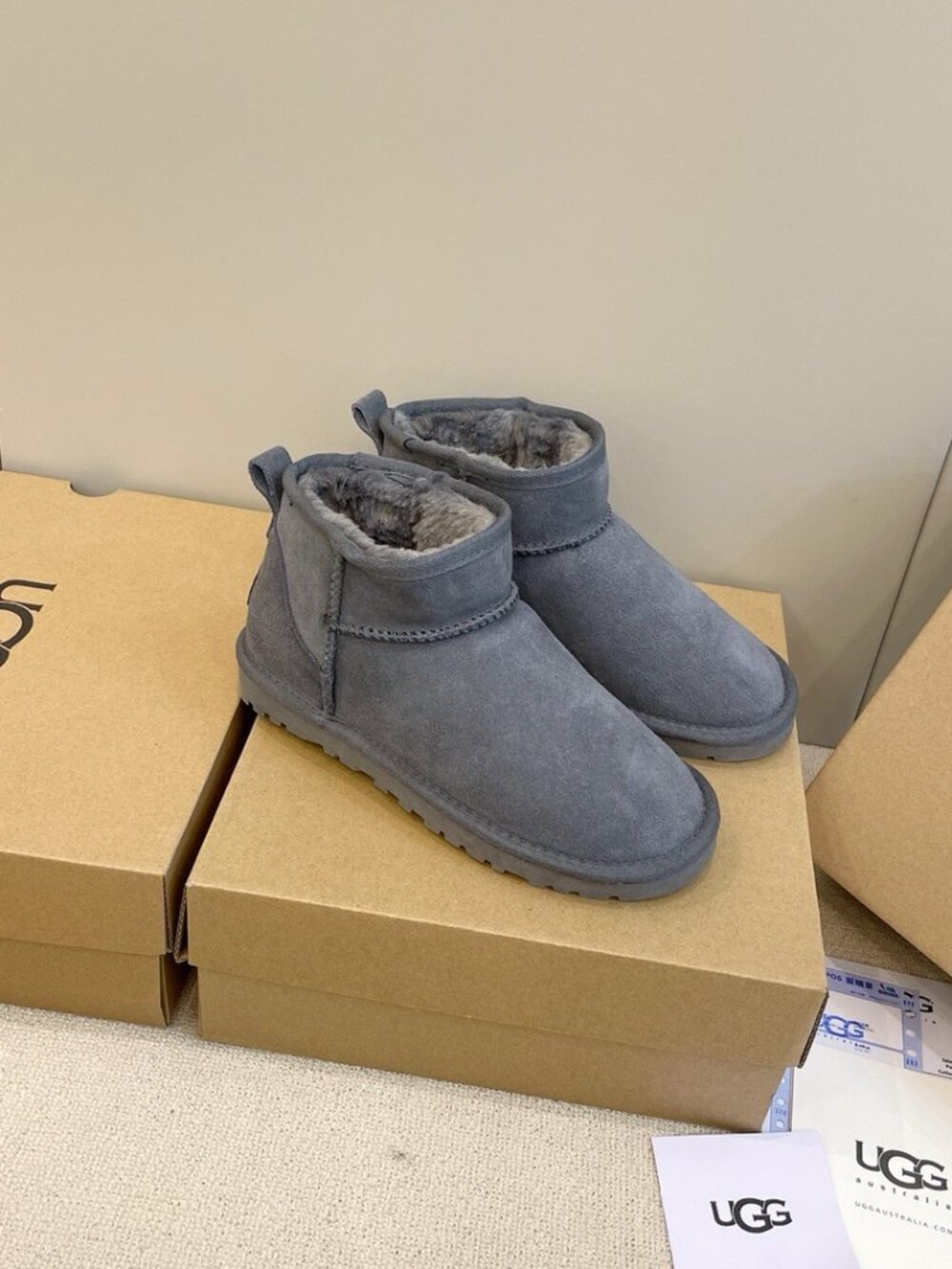 UGG Misty Blue Platform Short Snow Boots